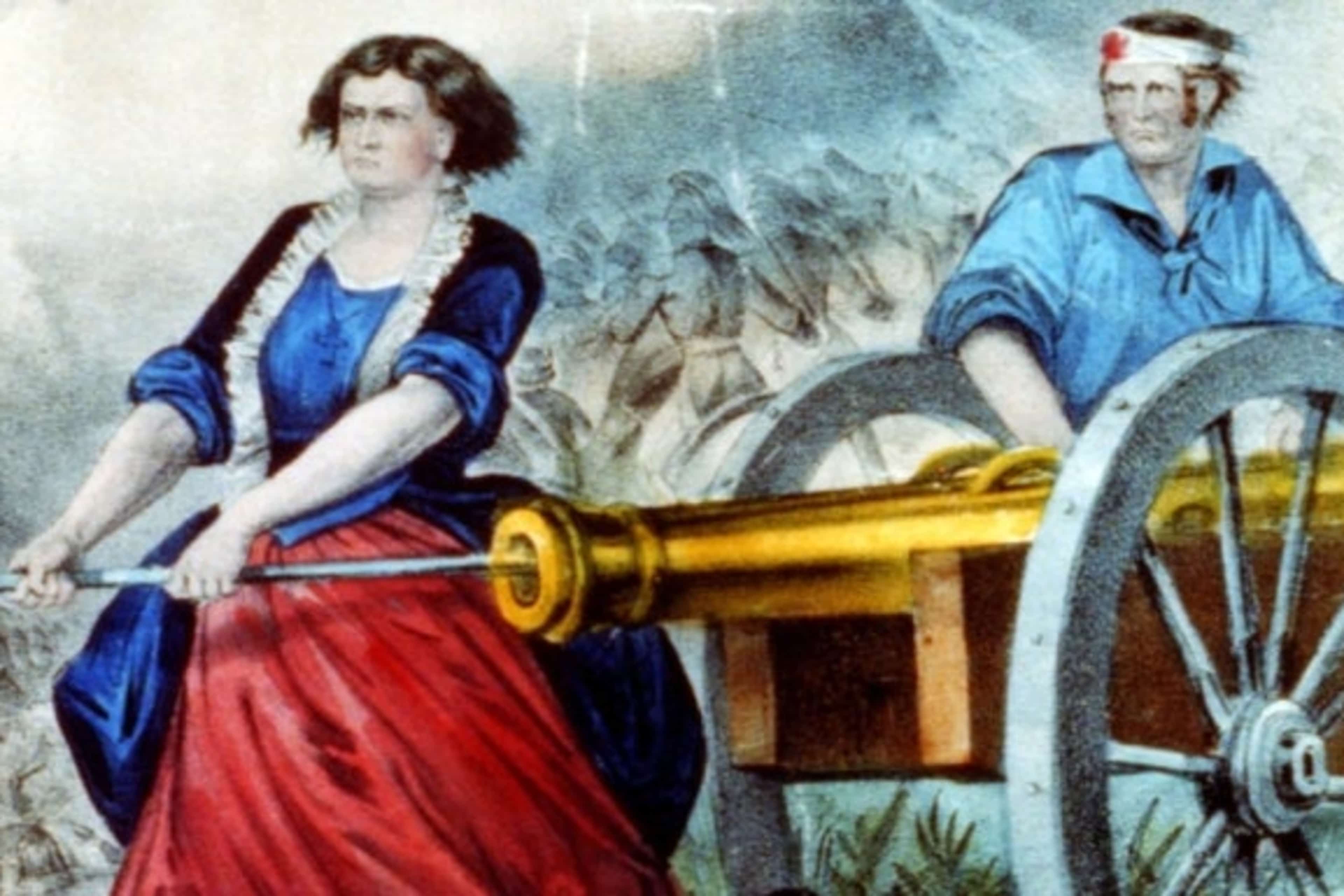 Molly Pitcher, the heroine of Monmouth. (Credit: Public Domain)