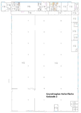 Grundrissplan Hallenfläche Gebäude 2