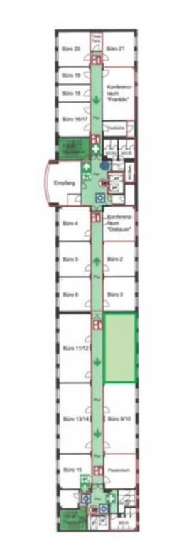 Grundriss 6 OG - Geb 100 55m²