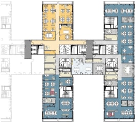 Grundriss Regelgeschoss - Open-Space