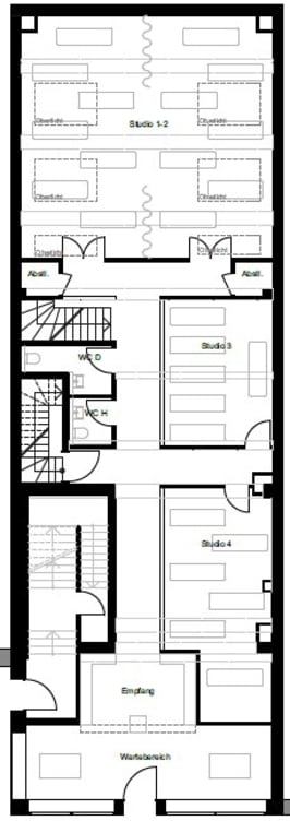 Grundriss EG Yoga Studio