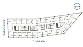 Einzelbüro Grundrissbeispiel Erstes Obergeschoss