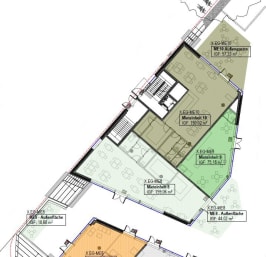 Grundriss Bauteil C EG 75-384 m²