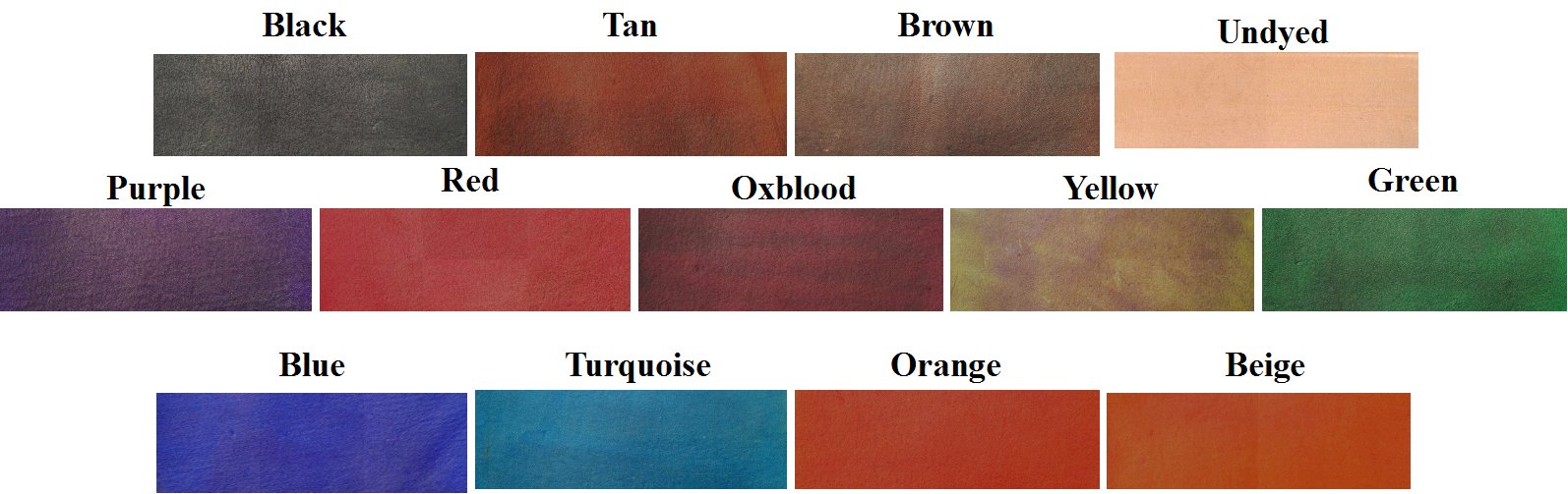 Leather Colour Chart