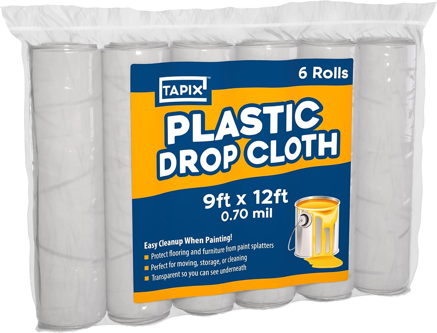 Bates- Plastic Drop Cloth, Drop Cloth 9x12, Plastic Cover, Clear Plastic  Tarp - Bates Choice