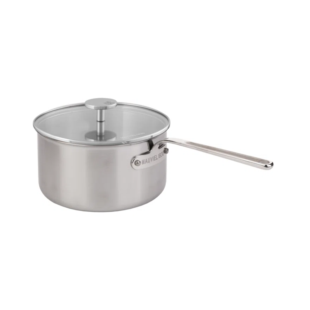 Fortune Candy 1.6-Quart Saucepan with Lid, Tri-Ply, 18/10 Stainless Steel, Advanced Welding , Dishwasher Safe, Induction Ready, Mirror Finish, Silver