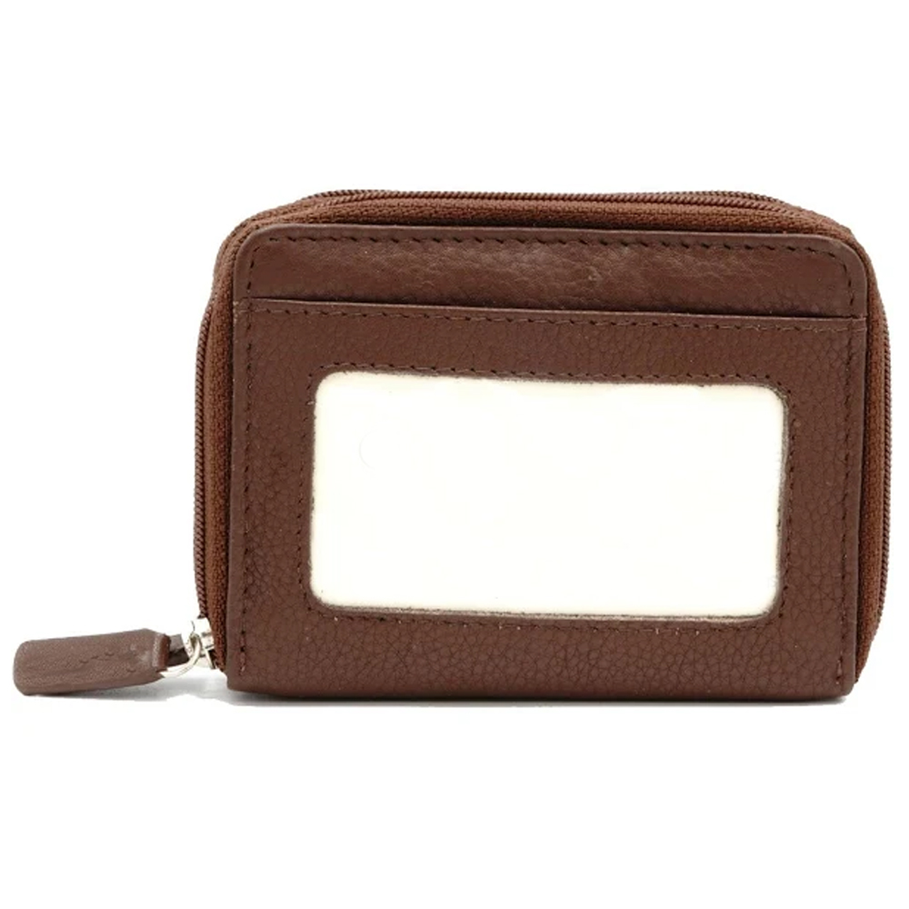 Cartera tipo acorde n con tarjetero marr n