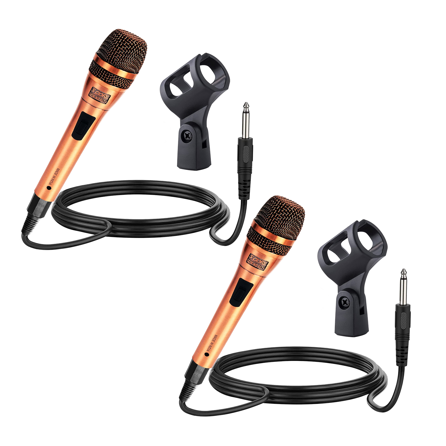 5 Core Karaoke Microphone Dynamic Vocal Handheld Mic Cardioid  Unidirectional Microfono w On and Off Switch Includes XLR Audio Cable Mic  Holder -PM 816 2PCS 