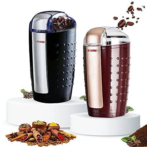 5 Core Coffee Grinder 1 Piece Herb Grinder Black Espresso Machine