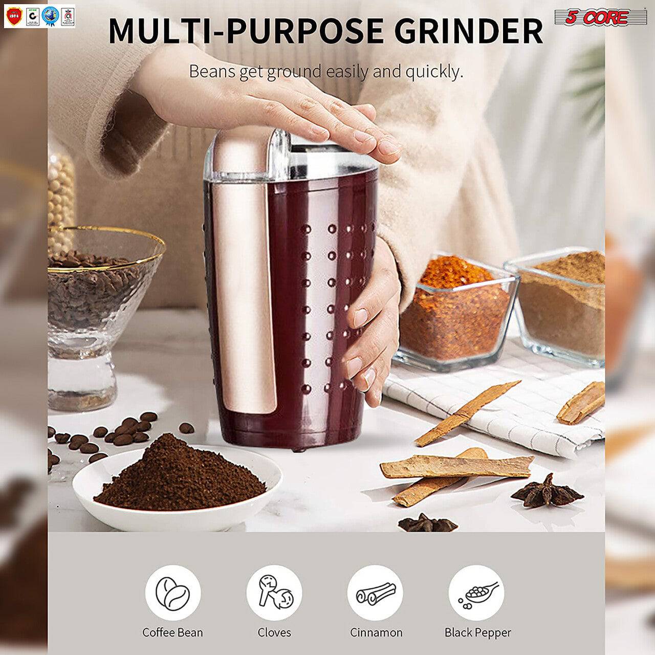 5Core 2 Pieces Electric Coffee Grinder Spice Grinders Large