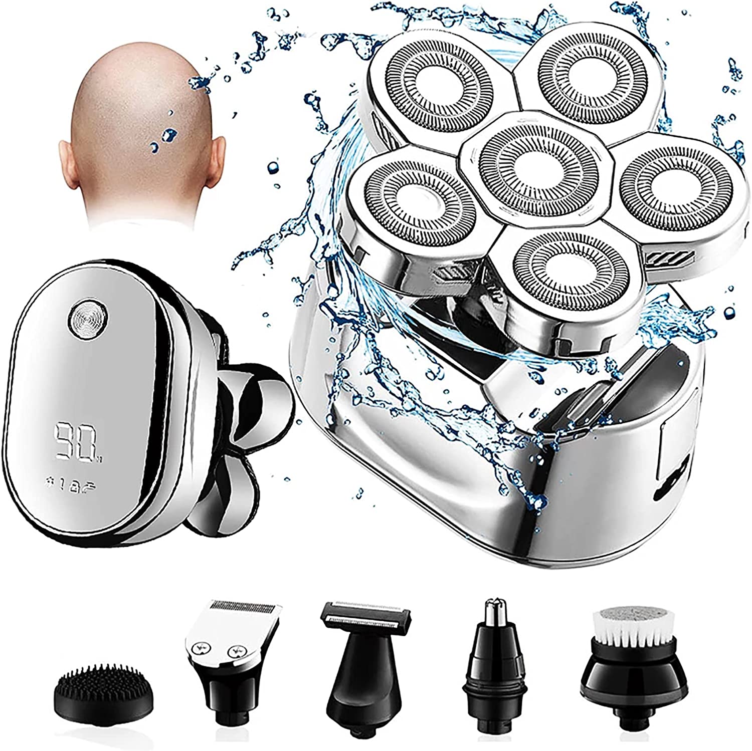 Skull Shaver Rasuradora eléctrica para cabeza y rostro Pitbull Platinum Pro  para hombre