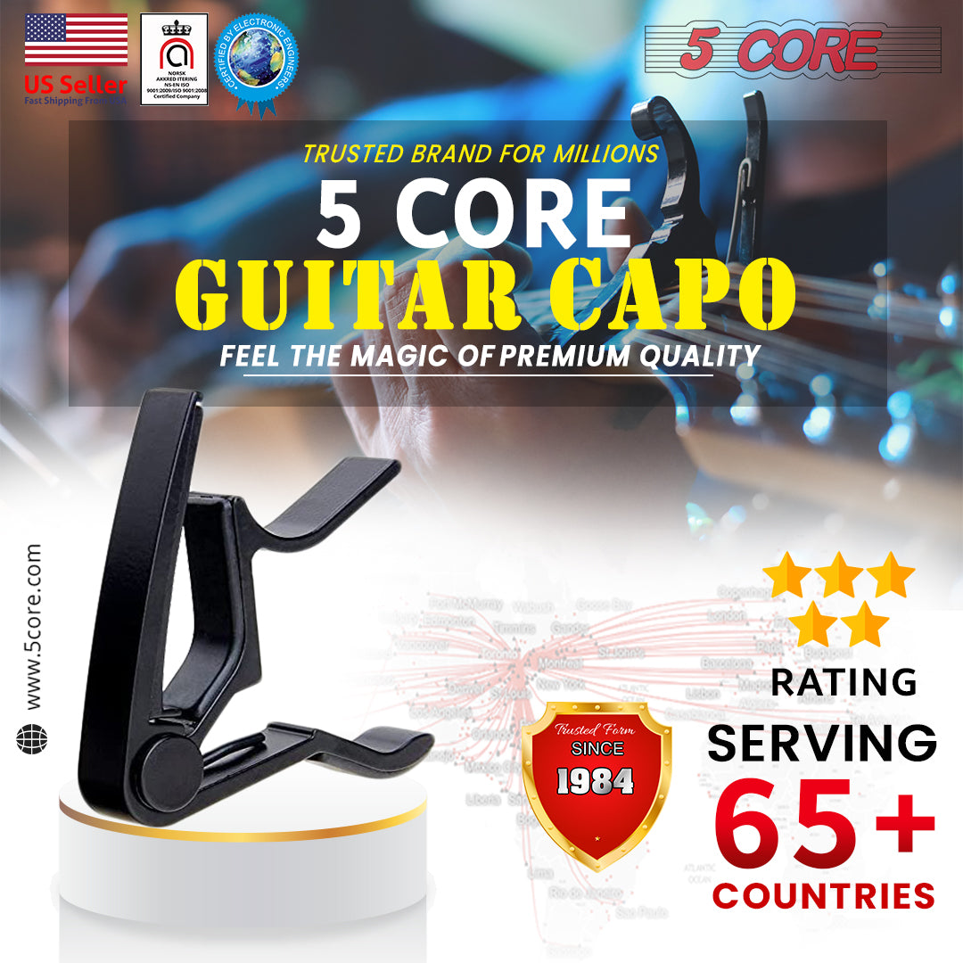 5 Core 4 Pieces Guitar Capo Acoustic Clip Guitar String Instrument Clamp Fret Electric Guitar