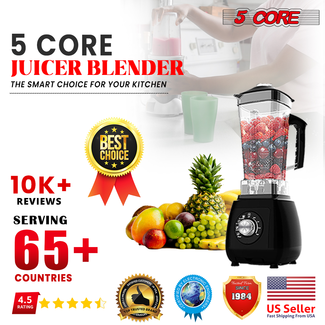 5 Core Professional Touch Screen Blender Soup Smoothie Grind 2000Watt