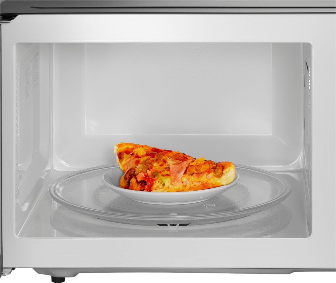 Insignia - 0.9 Cu. Ft. Compact Microwave - Stainless steel