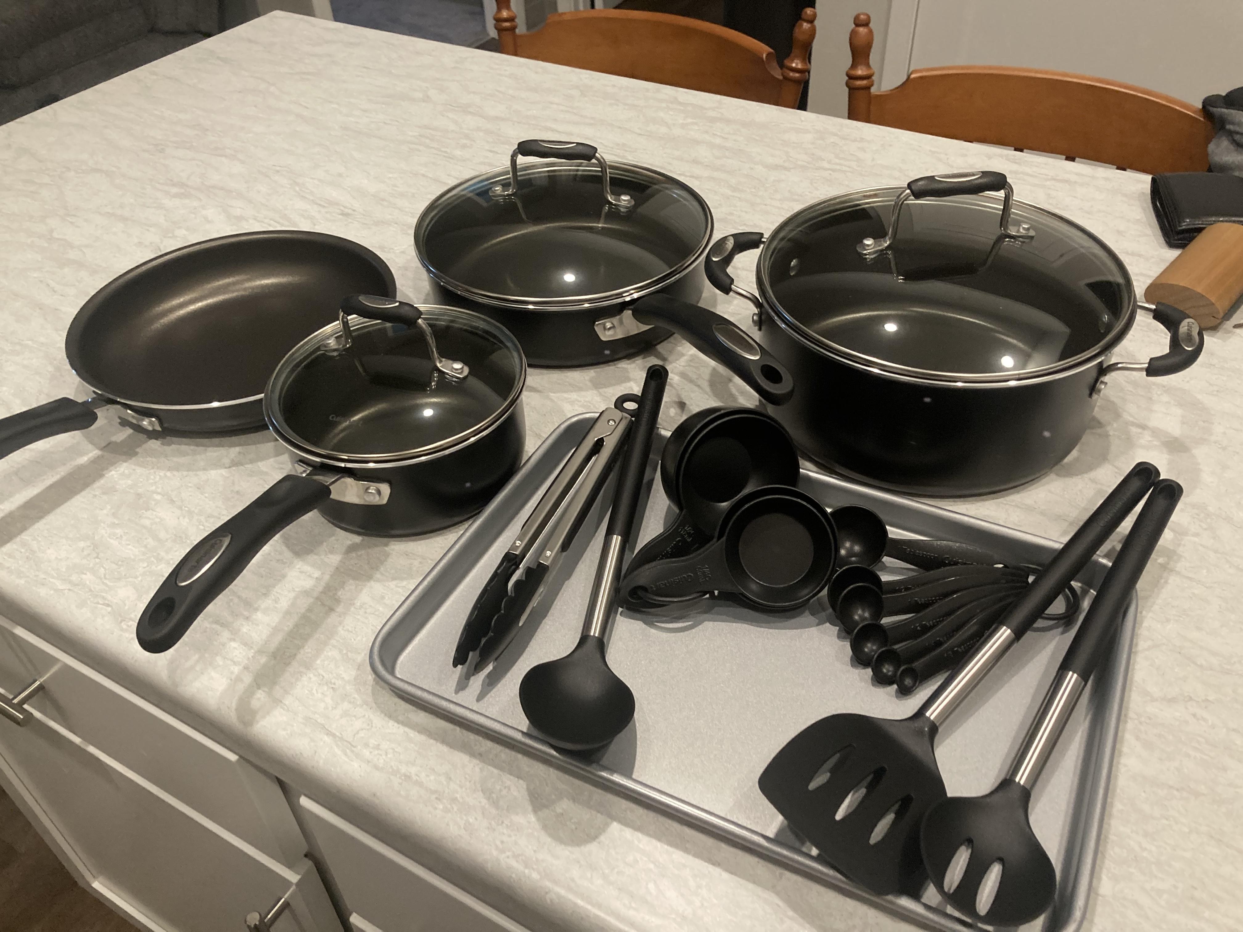 Cuisinart Complete Chef 22-Piece Cookware Set Silver P55-22BK