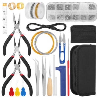 Jewelry Making Kit Jump Ring Plier Necklace Repair DIY Craft.