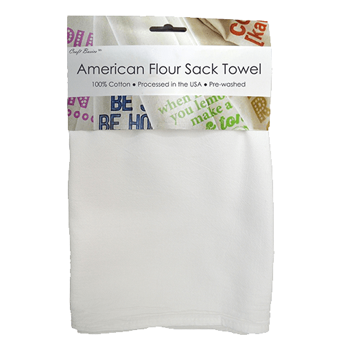 Craft Basics American 29 in. x 36 in. Soft White Flour Sack Towel (10-Pack)