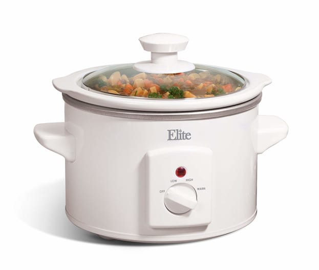 Elite Gourmet 2 Qt Oval Slow Cooker Purple