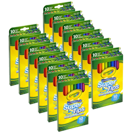 Crayola® 12 Rotuladores Súper Lavables Punta Fina