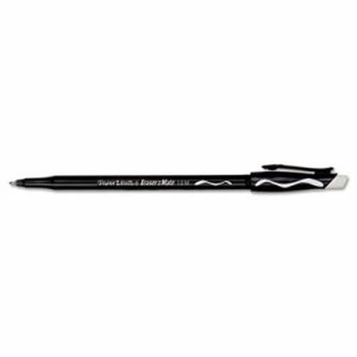 Papermate Erasermate Medium Point (1.0 mm) Black Erasable Ballpoint Pens  (Pack of 12 Pens)