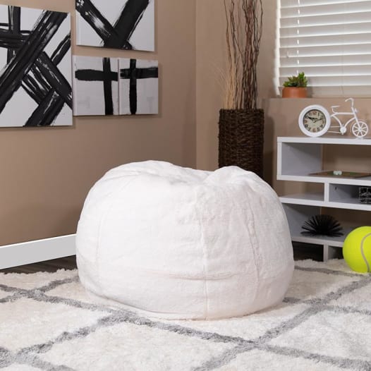 Furry bean bag sale