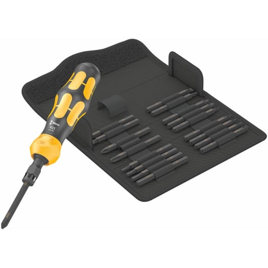 Kraftform Kompakt Impact Screwdriver and SAE Bit Set 19 piece set