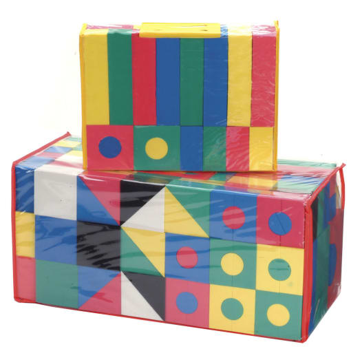 Activity Blocks Assorted Primary Colors Assorted Sizes 152 Pieces