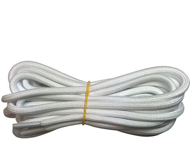 2 pares de cordones redondos blancos para botas, cordones para senderismo,  trabajo, botas militares para motocicleta, color blanco, 39 pulgadas (100  cm)