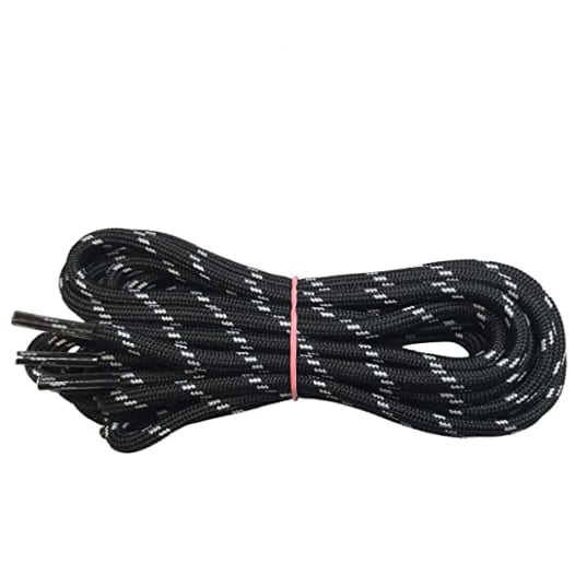 2 pares de cordones para botas de punto blanco y negro de alta