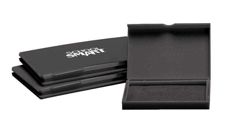 School Smart Foam Rubber Pre-Inked Stamp Pad 3 L x 4 W in Black