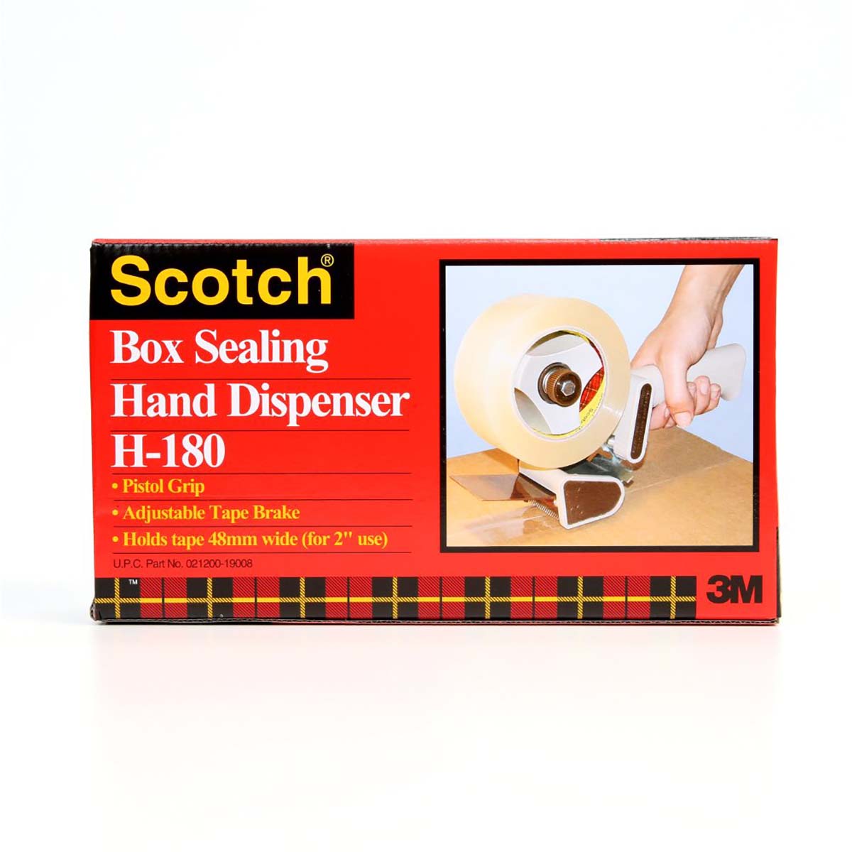 Pack-n-Tape  3M H183 Scotch Box Sealing Tape Dispenser, 3 in