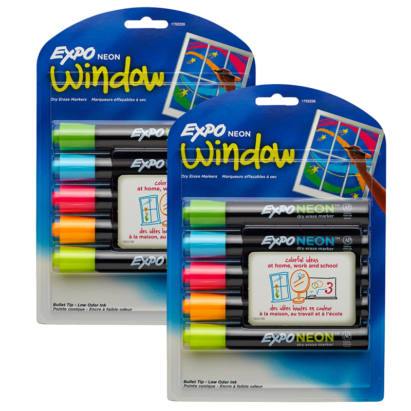 24) Pack Small Black Dry Erase Markers with Eraser Caps – KleenSlate