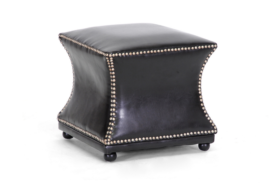 Dennehy Dark Brown Modern Ottoman