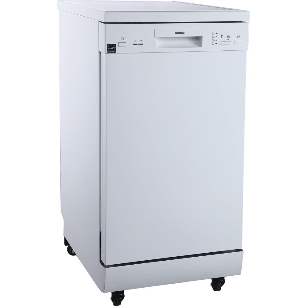 Farberware FCDMSDWH Complete Portable Countertop Dishwasher, 2 Place  Settings, 5 Wash Programs, Digital Controls, White 