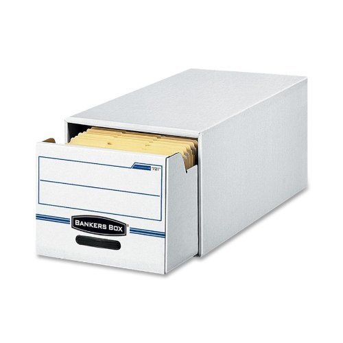 STOR/DRAWER Caja de almacenamiento con archivador, Carta, /Azul, 6/Estuche