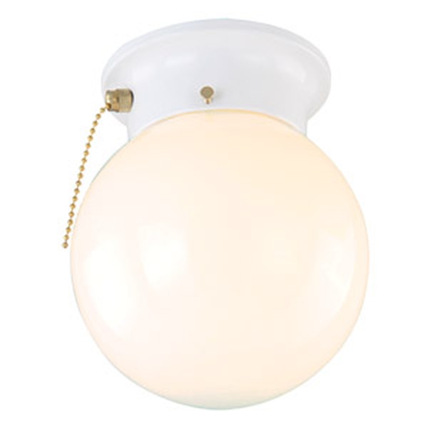 Design House 510040 1-Light Flush Mount Ceiling Light, White