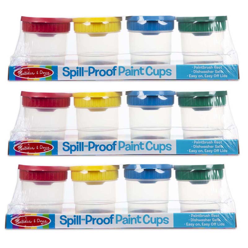 Spill Proof Paint Cups - Set of 4