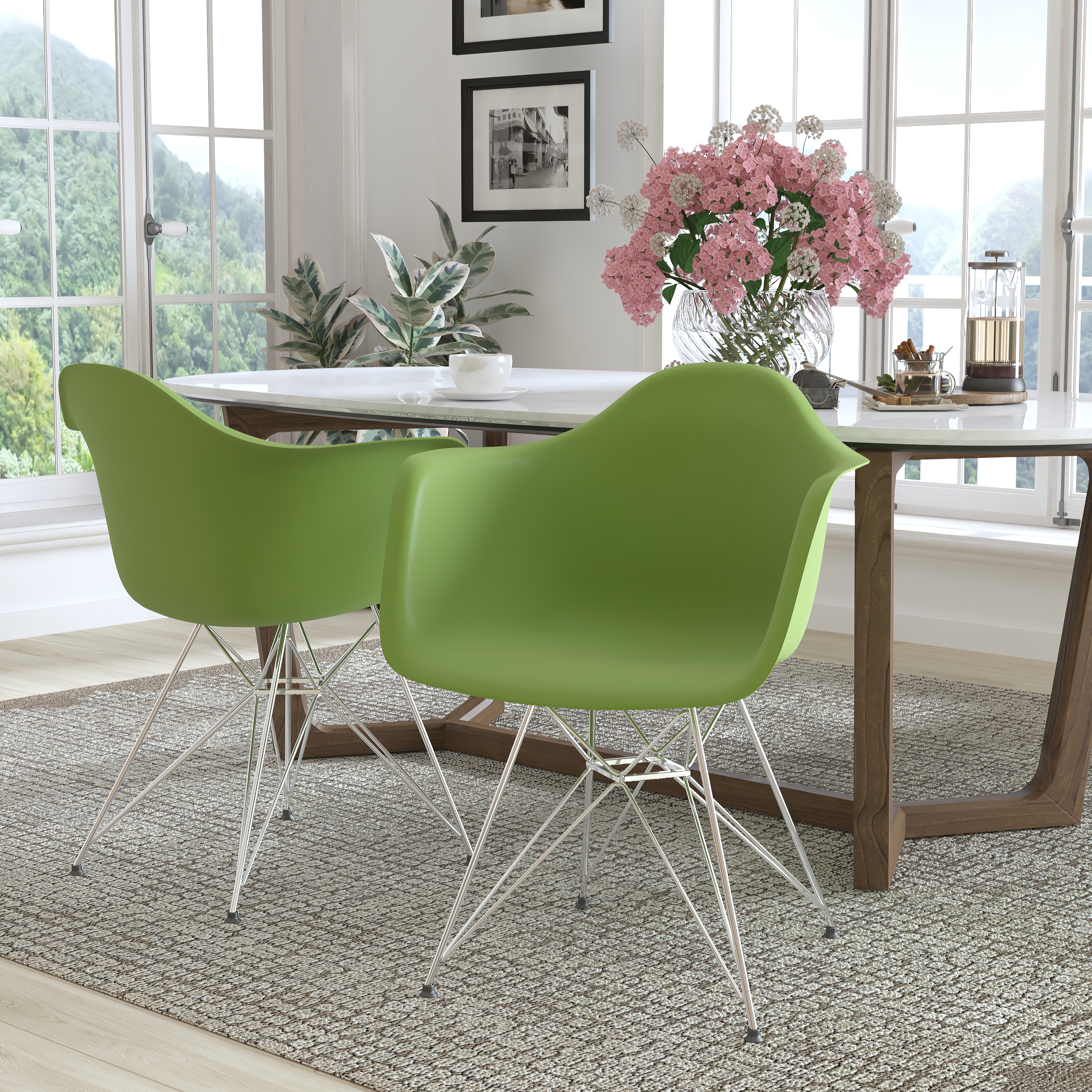 Alonza series transparent side chair with gold base new arrivals