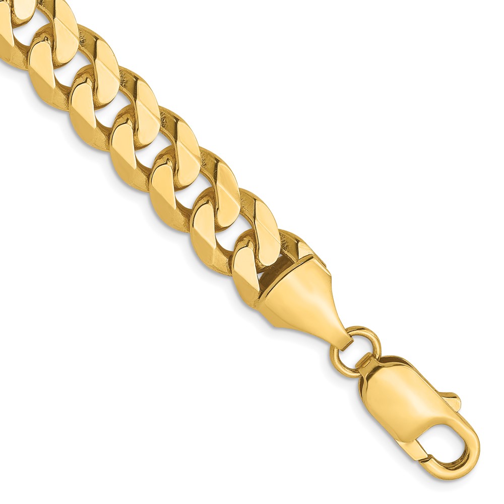 10K Yellow Gold 8in 6.0mm Nugget Bracelet, Size: 8