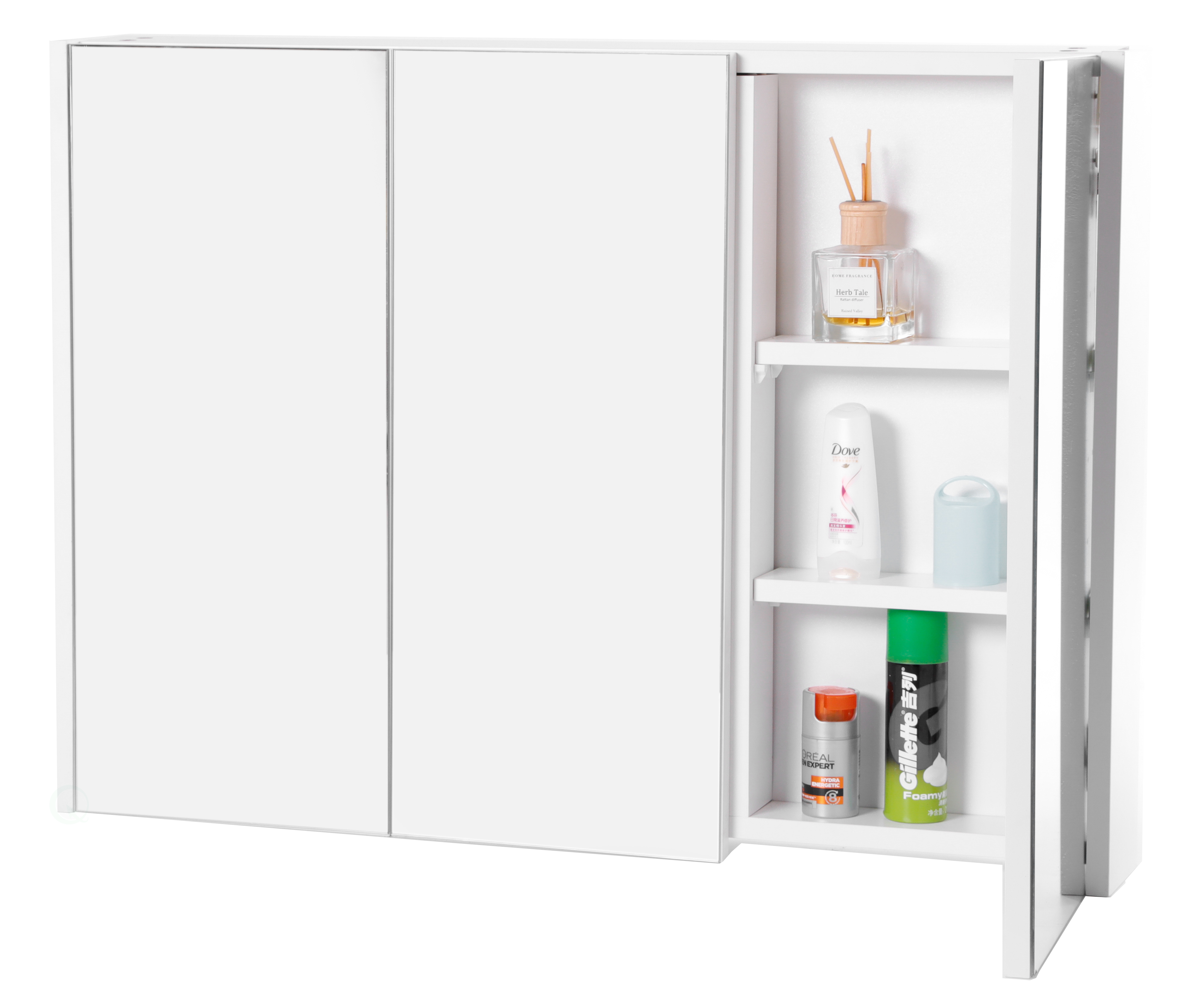 Basicwise QI004022.WT White Over The Toilet Standing Cabinet Organizer for Bathroom with Open Shelf