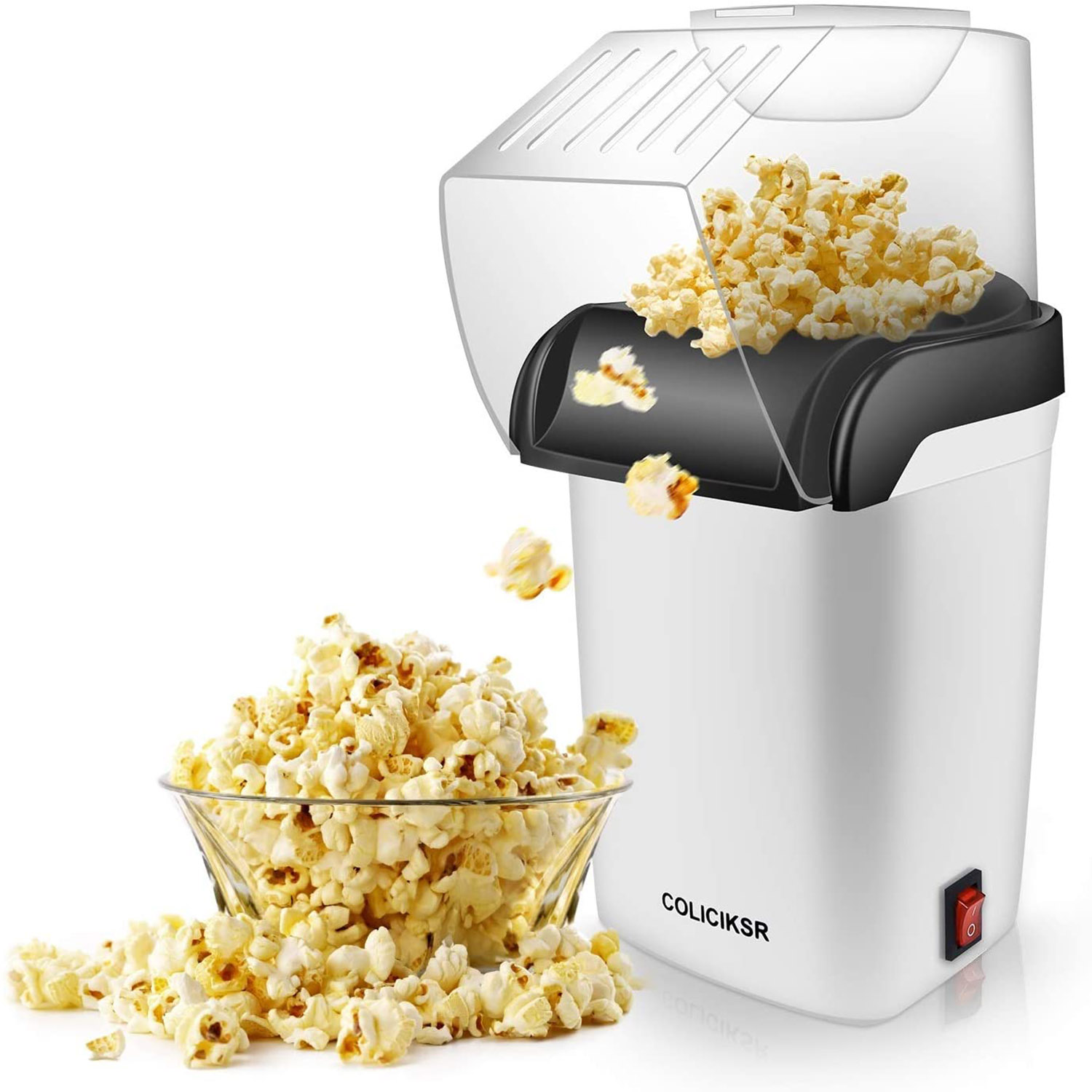 5 Core Hot Air Popcorn Maker Machine 1200W Electric Popcorn Popper Kernel  Corn Maker Bpa Free, 95% Popping Rate, 2 Minutes Fast, No Oil Healthy Snack  for Kids Adults, Home, Party and