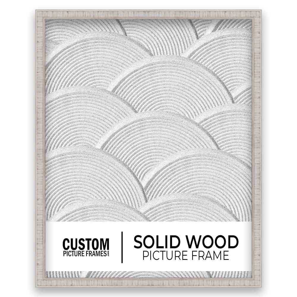 7.5x19 Wood Collage Frame with White Mat For 4 4x6 Pictures