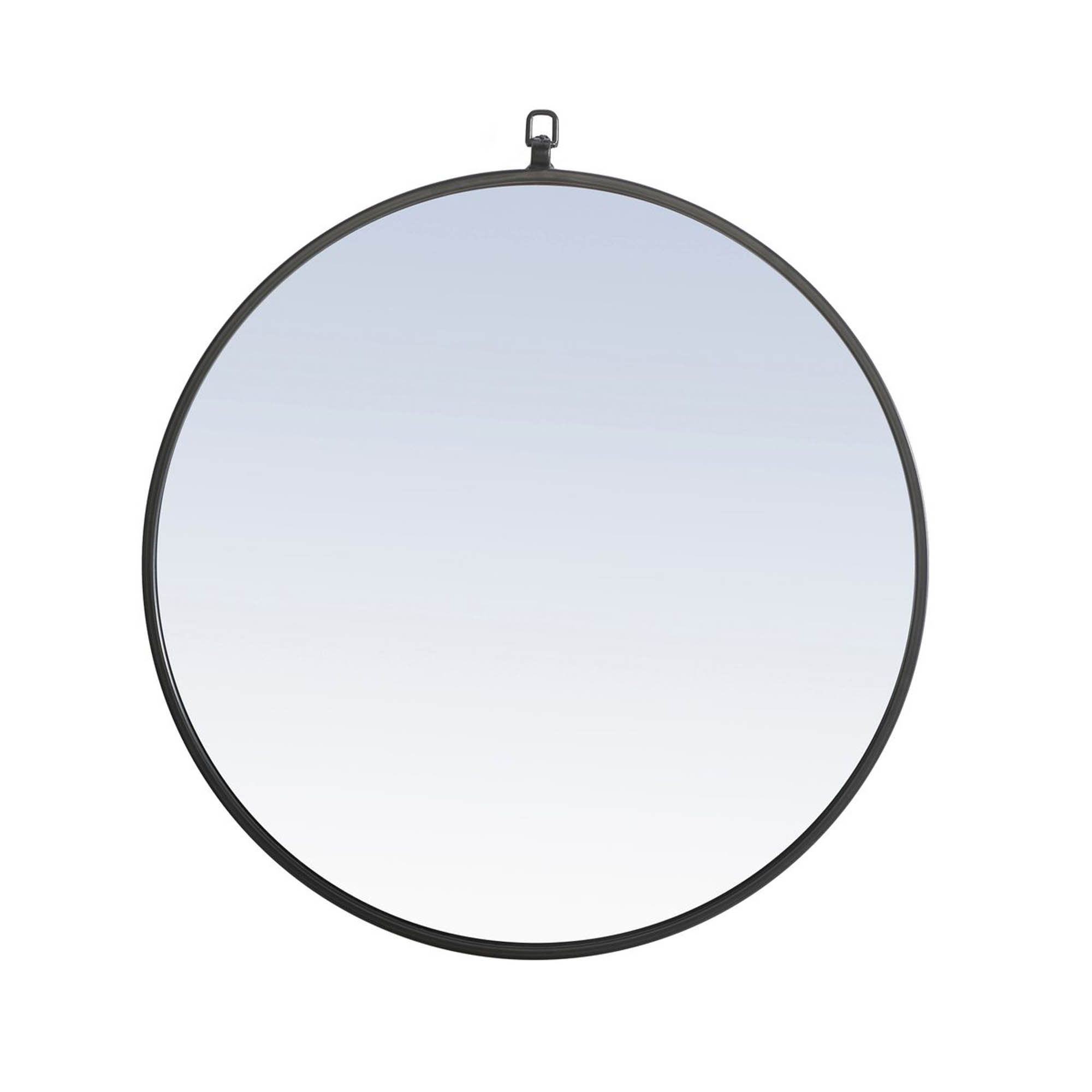 A.T.Lums 24 inch Black Round Mirror, Wall Mounted Circle Mirror with, Wall Decor