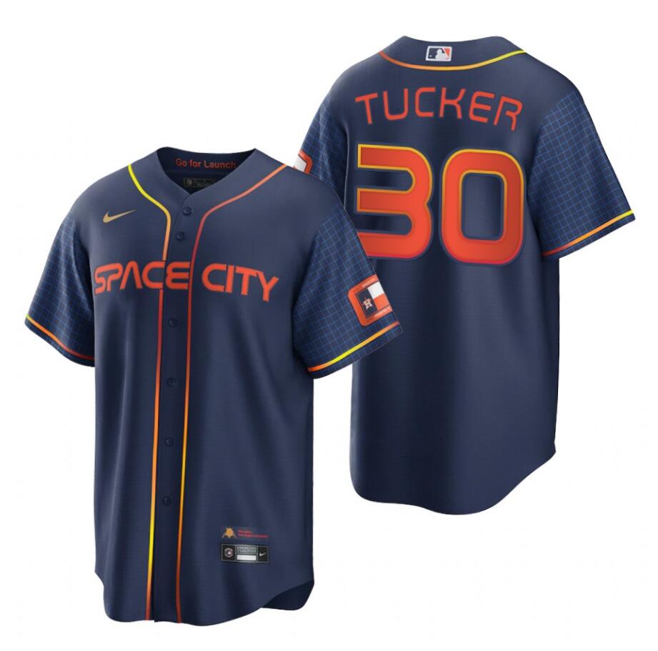 Kyle Tucker Houston Astros Men's Navy 2022 City Connect Name & Number T- Shirt