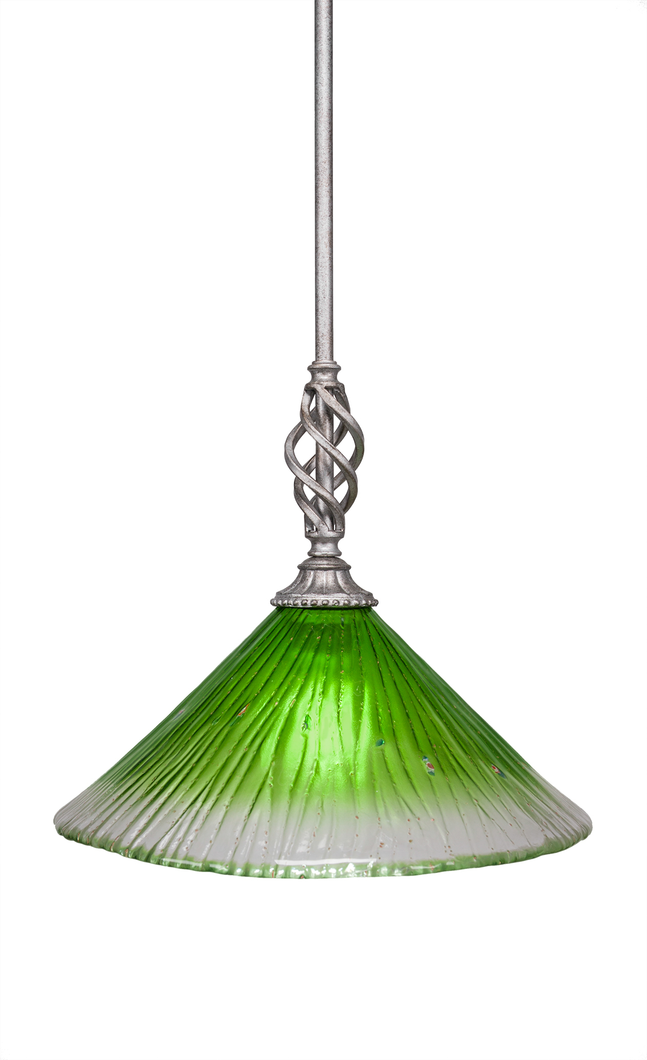 Elegante 1 Light Mini Pendant In Aged Silver (80-AS-447)