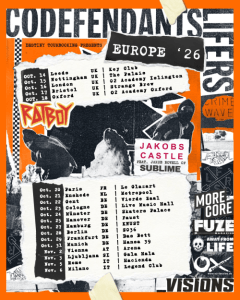 CODEFENDANTS (us) + JAKOBS CASTLE (us) - Mon, Nov 02, 2026, 19:00 at Arena Wien, Baumgasse 80, 1030 Wien, Österreich