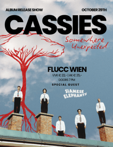 Cassies - Album Release Konzert - Do., 29.10.2026, 19:00 at FLUCC, Praterstern 5, 1020 Wien, Österreich