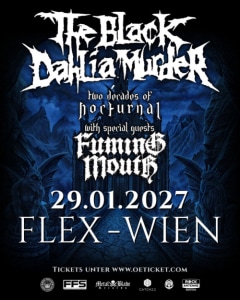 THE BLACK DAHLIA MURDER - Fr., 29.01.2027, 19:00 at FLEX, Augartenbrücke 1, 1010 Wien, Österreich