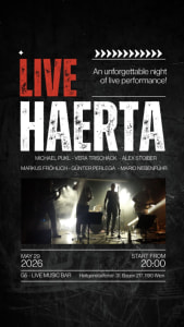 HAERTA – LIVE - Sa., 29.05.2027, 19:00 at G5 - Live Music Bar, Heiligenstädter Straße 31, 1190 Wien, Österreich