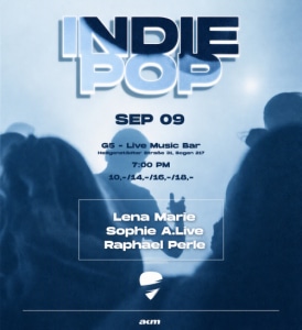 G5 Indie Pop Night - Mi., 09.09.2026, 19:00 at G5 - Live Music Bar, Heiligenstädter Straße 31, 1190 Wien, Österreich